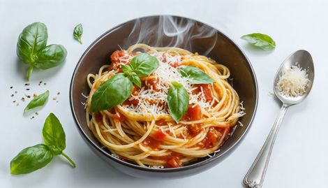 15 Dakikada Kremasız Domates-Fesleğen Soslu Spagetti (Pratik ve Ferah)