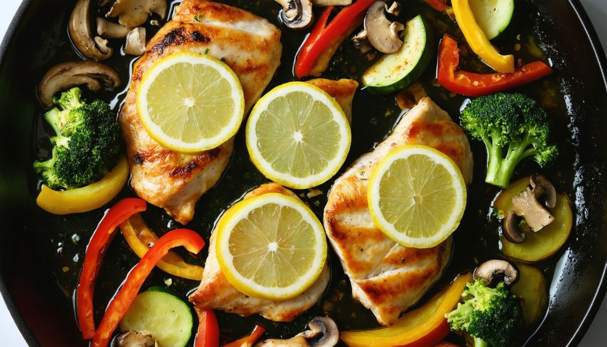 20 Dakikada Limonlu Tavuk ve Hızlı Sebze Sote (Tek Tavada, Pratik Akşam Yemeği)