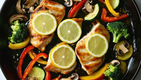 20 Dakikada Limonlu Tavuk ve Hızlı Sebze Sote (Tek Tavada, Pratik Akşam Yemeği)