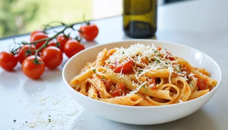 5 Malzemeyle Akdeniz Usulü Hızlı Makarna (20 Dakika)